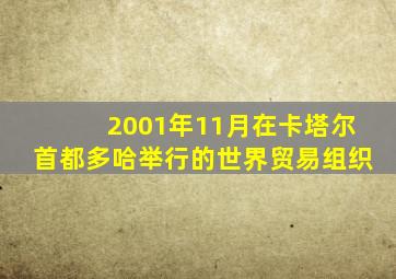 2001年11月在卡塔尔首都多哈举行的世界贸易组织