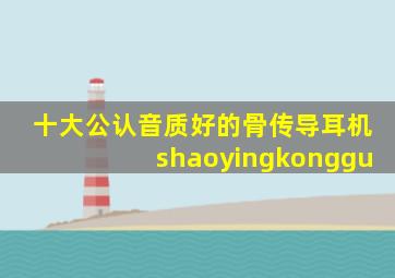 十大公认音质好的骨传导耳机shaoyingkonggu
