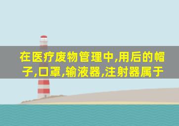 在医疗废物管理中,用后的帽子,口罩,输液器,注射器属于