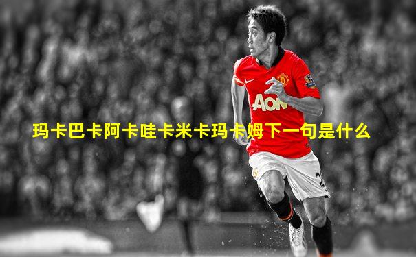 玛卡巴卡阿卡哇卡米卡玛卡姆下一句是什么