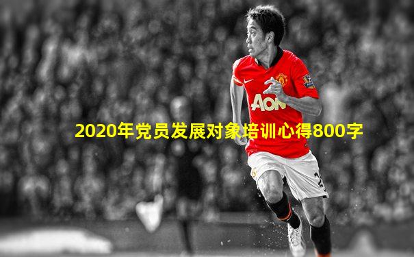 2020年党员发展对象培训心得800字
