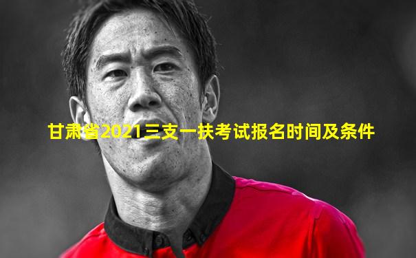 甘肃省2021三支一扶考试报名时间及条件